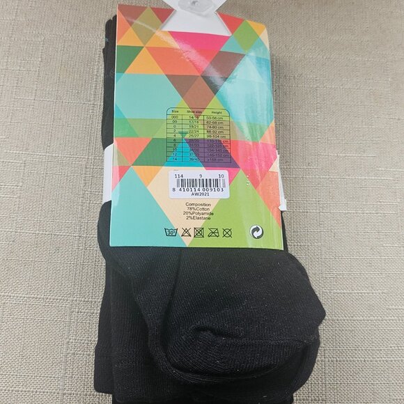 Zubii Kids Girl Legging Socks Black Bow Size 10 shoe size 34-36 - Picture 11 of 11